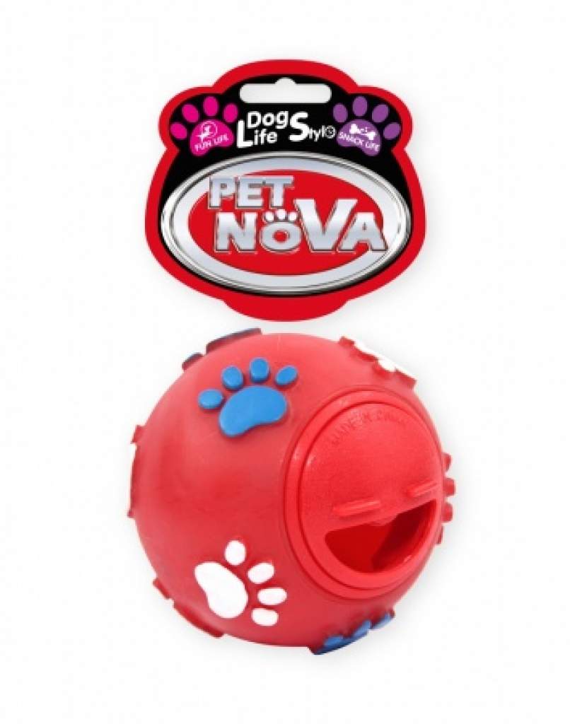 DOG LIFE STYLE Snackball, 7,5cm, rot ( ohne Ton )